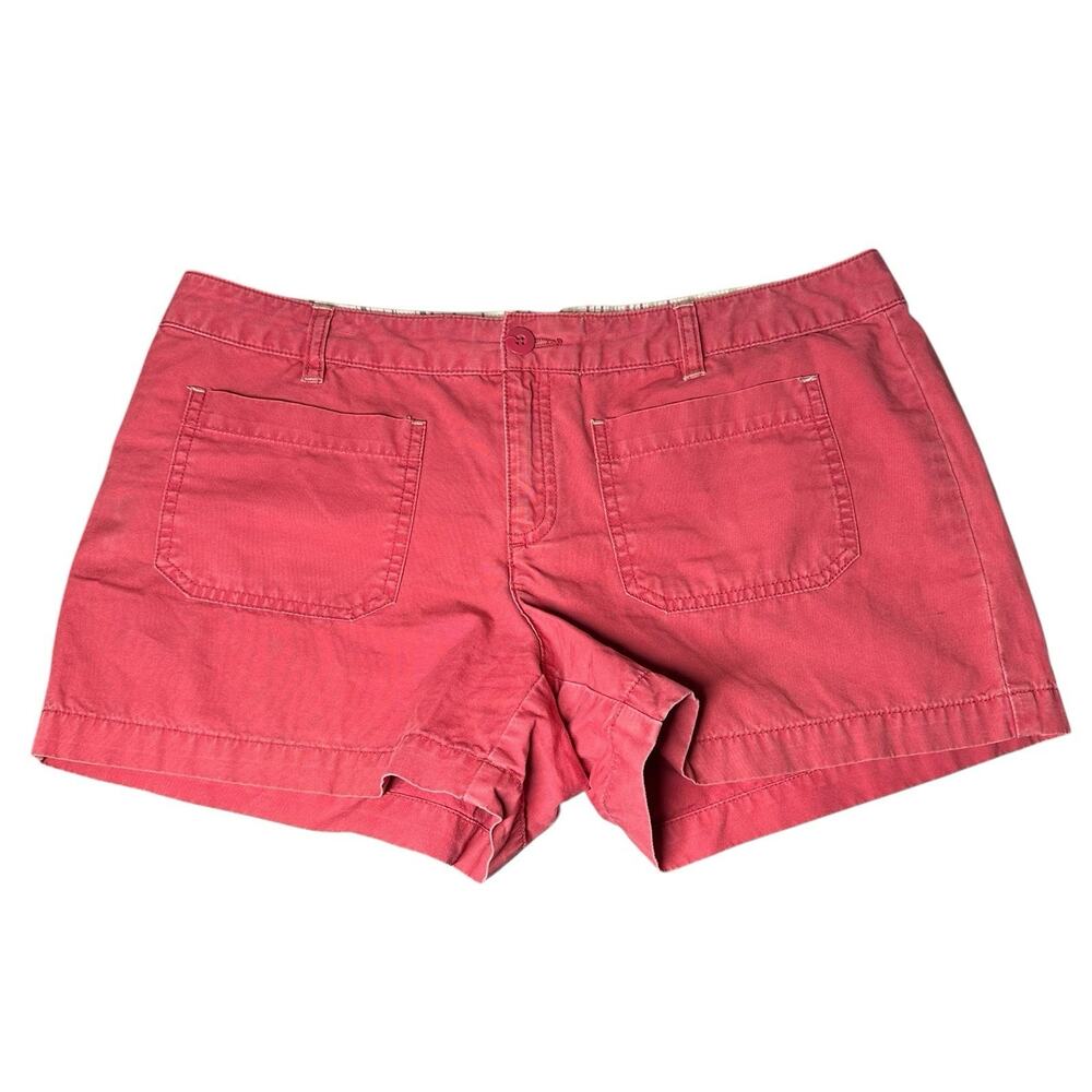 Vtg Y2K Old Navy Red Front Patch Back Flap Pockets Cotton Womens Size 10